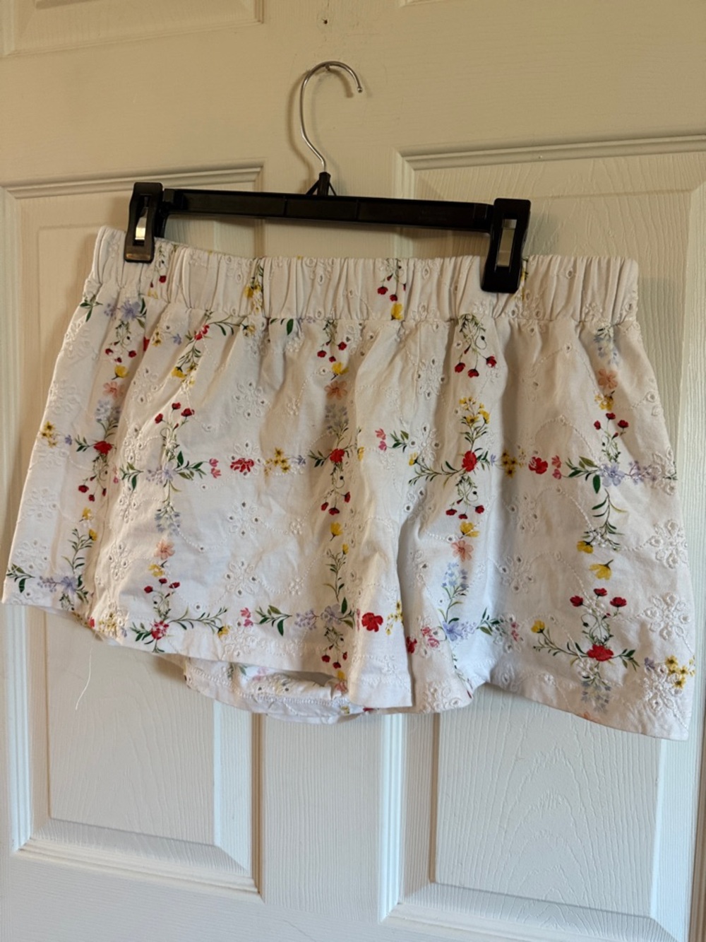ASOS White Floral Eyelet Shorts